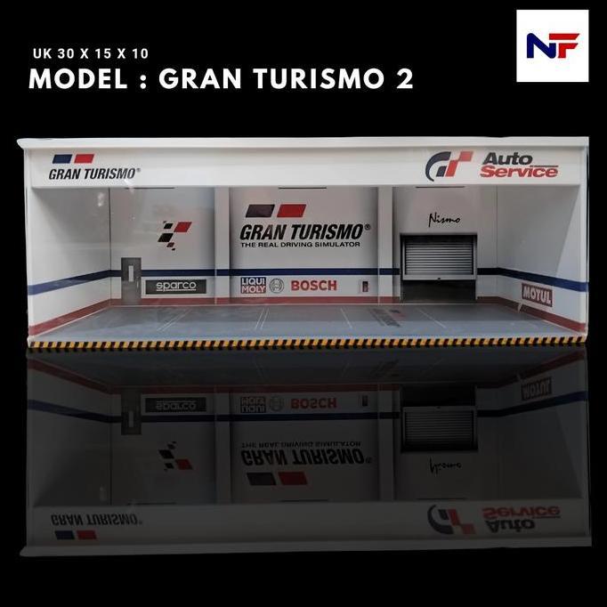 Diorama Bengkel Garasi Parkiran Diecast 1:64 Hot Wheels Gran Turismo