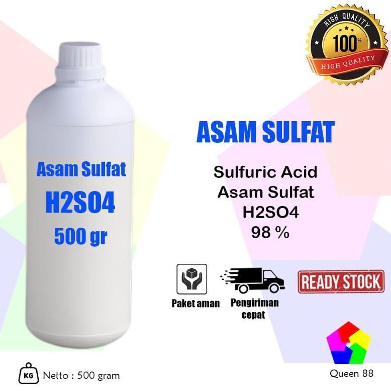 grend Asam Sulfat 500gram / H2SO4 98% / Sulphuric Acid / Asam Sulpahte Murah