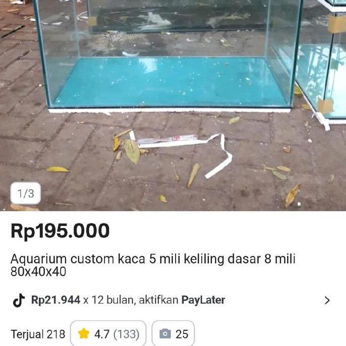 TERBARU - Aquarium 80x40x40 +mesin box recet RC750 order bos dani