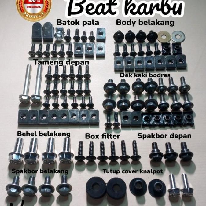 PROMO Baut body honda beat karbu beat old fullset body
