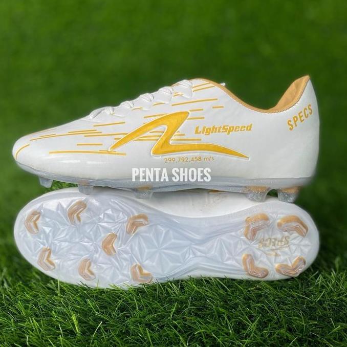 Sepatu Bola Lightspeed Reborn Putih Emas Terlaris