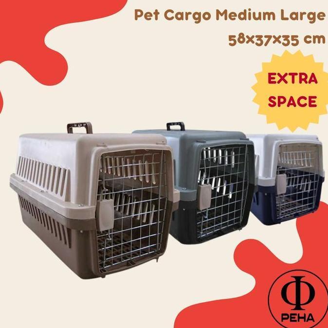 ] Pet Cargo Medium Large XTRA SPACE 58x37x35 Pet Cargo Kucing Anjing