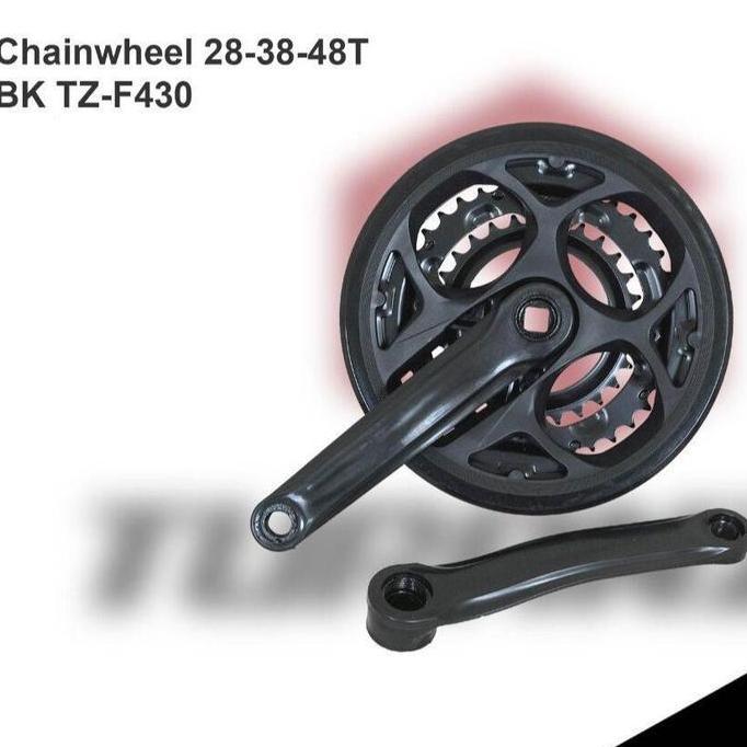 CRANK TURANZA GEAR DEPAN SEPEDA MTB 28-38-48T READY