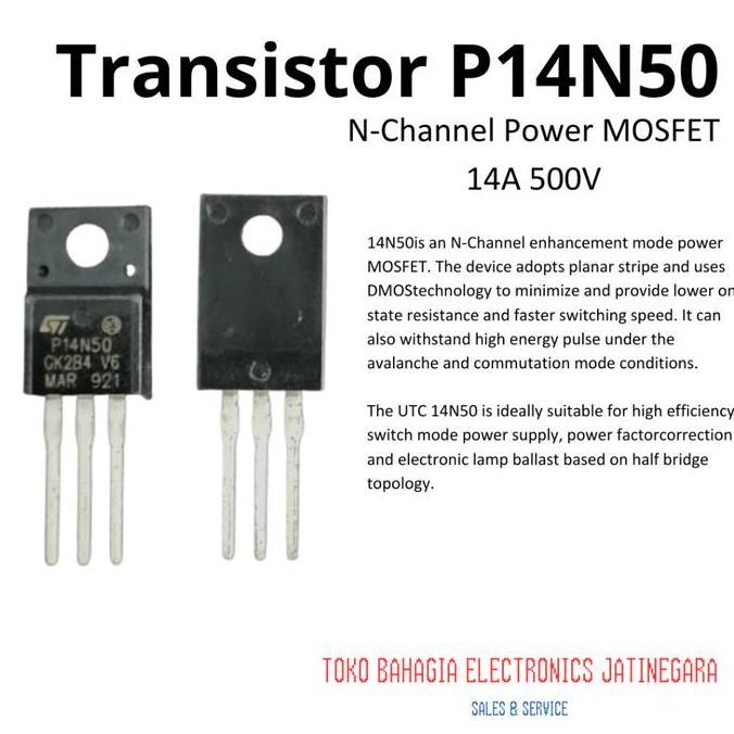 BEJ27 TRANSISTOR STP14N50 P14N50 14N50 N-CHANNEL POWER MOSFET 14A 500V