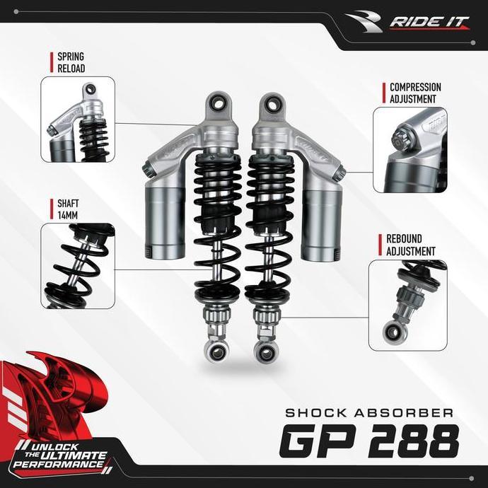 [RIDE IT] SHOCK ABSORBER GP 288 SERIES/SHOCKBREAKER RIDE IT GP 288 DOUBLE CLICK