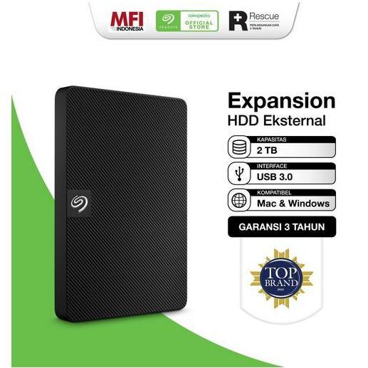 Seagate Expansion Hardisk Eksternal 2Tb - Hitam