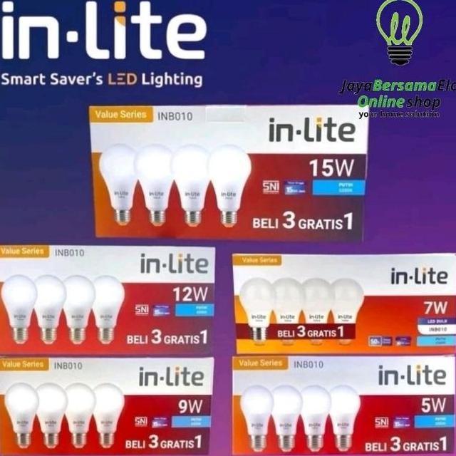 Lampu Inlite Bolam Led Inlite 5W 7W 9W 12W 15W