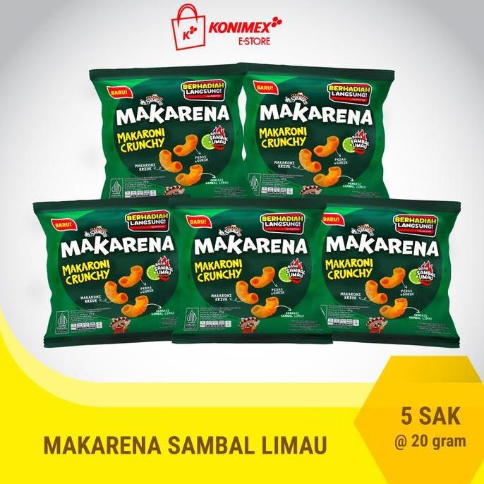 Comida - Mr Sarmento Makarena Rasa Sambel Limau 20 G 5 Sachet Makaroni Pedas Sambal Food