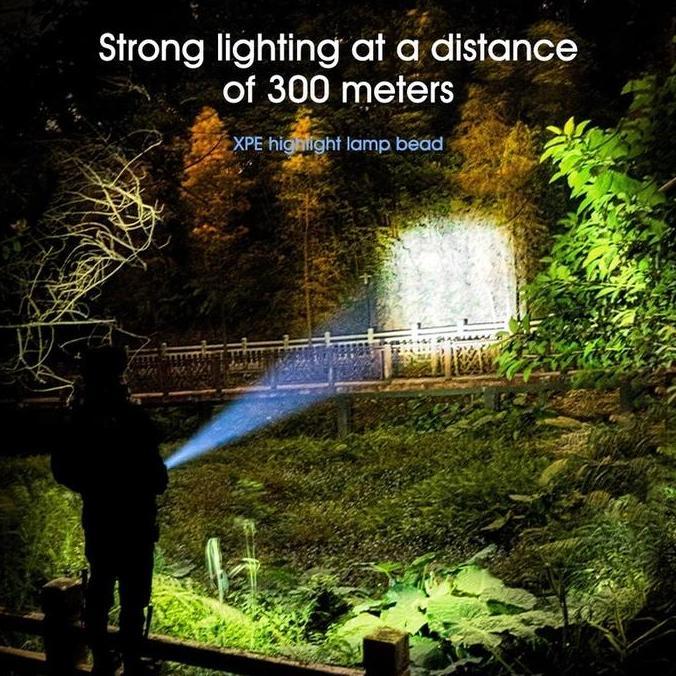 Trg- Senter Mini Led Super Terang / Senter Led Zoom Cas Usb Hh Power Baterai 18650