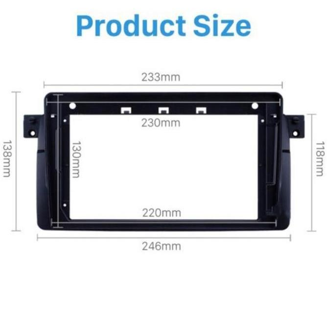 S_Net Frame Headunit Android 7 Inch / 9 Inch / 10 Inch Bmw 3 E46 M3 1998 - 2006