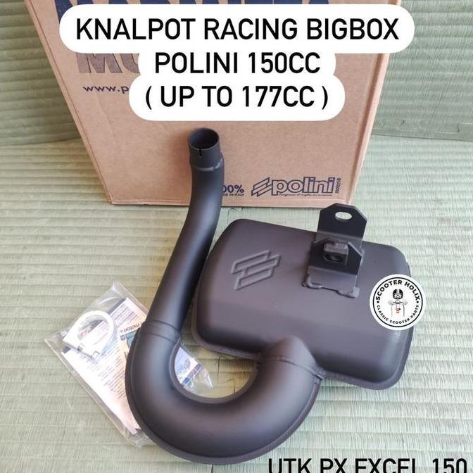 // KNALPOT RACING POLINI BIGBOX - ORIGINAL. UTK VESPA SPRINT EXCEL DKK //