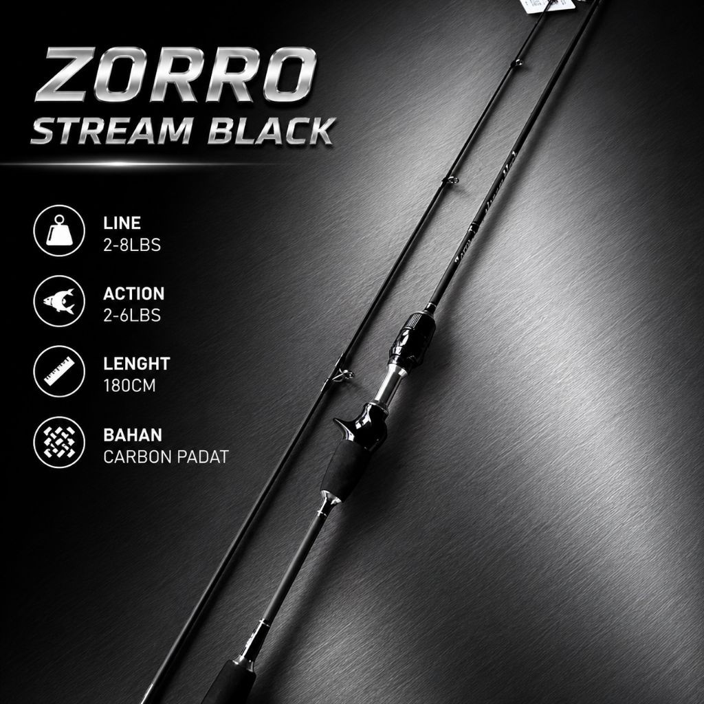 Joran UL fuji ring zorro stream black solid carbon