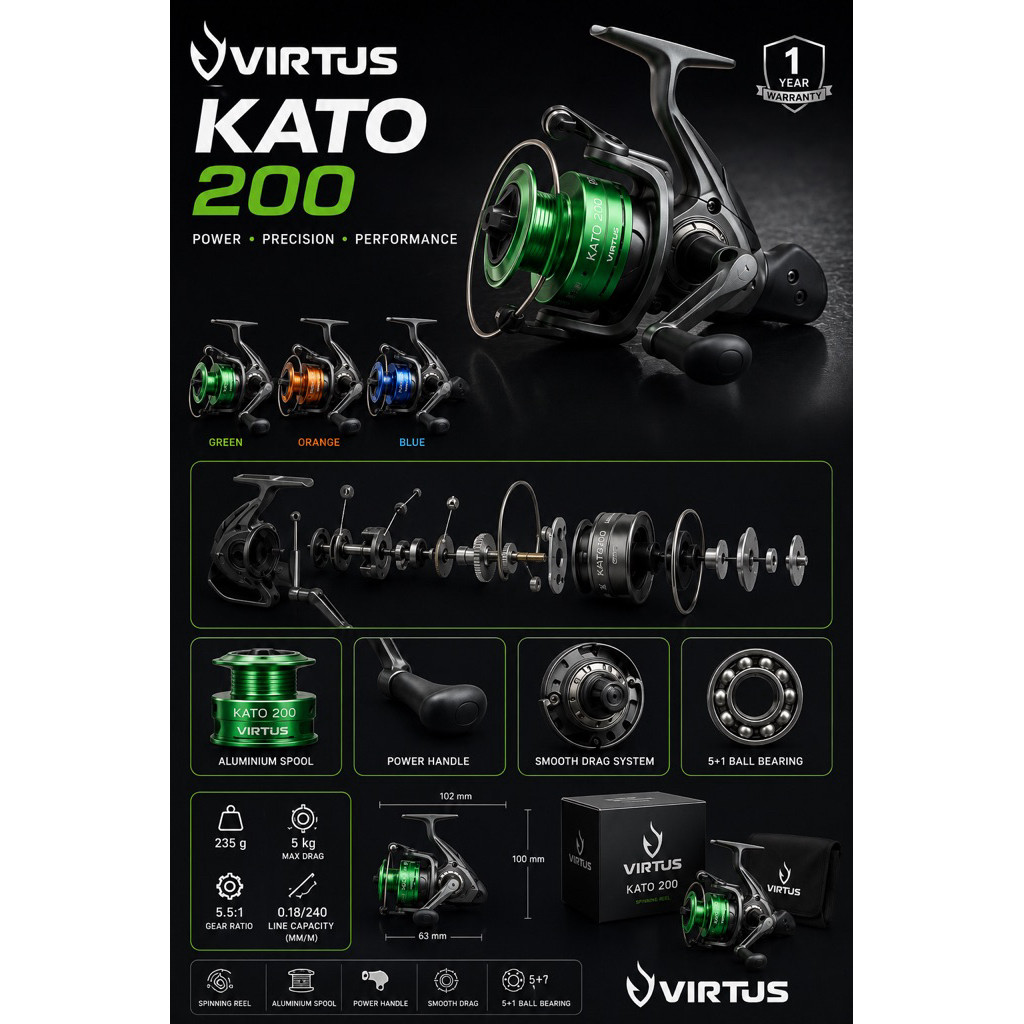 REEL MINI VIRTUS KATO 200