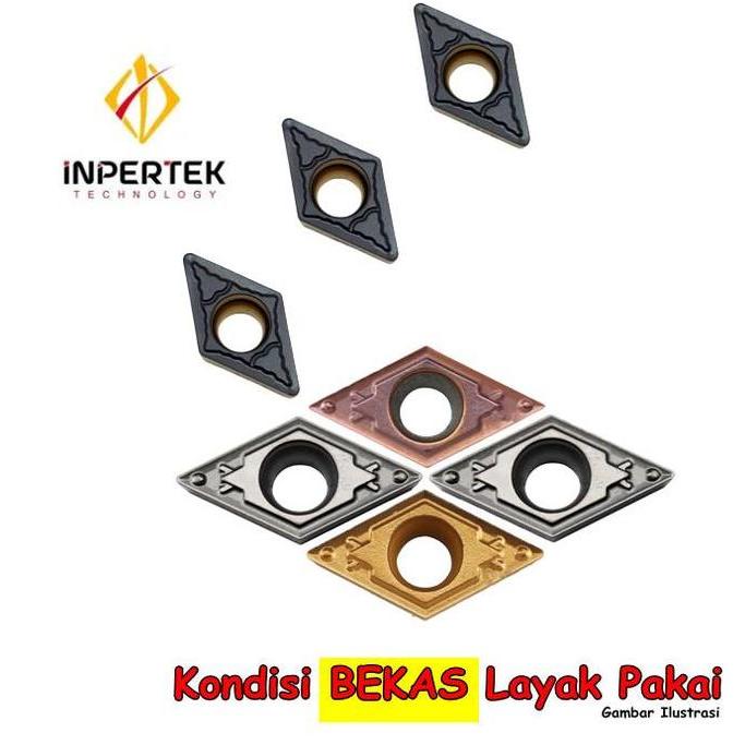 PEUNBIM Insert DCMT 15 04 BEKAS Mata Bubut DCMT15 Pisau Bubut Chip Bubut CNC
