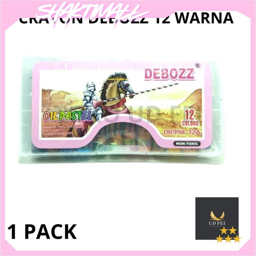 (1 PACK) Crayon Debozz 12 warna/ Crayon Debozz/ Krayon Debozz 12 DB 998-12A UDF