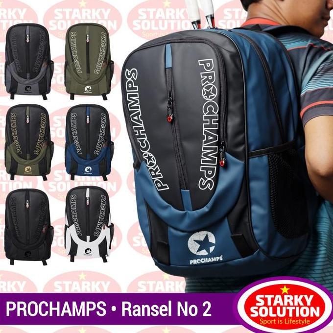 Ransel Raket PROCHAMPS NO 2 Badminton Tenis Padel Bulutangkis Squash Tas Bagpack Bag Pack Original