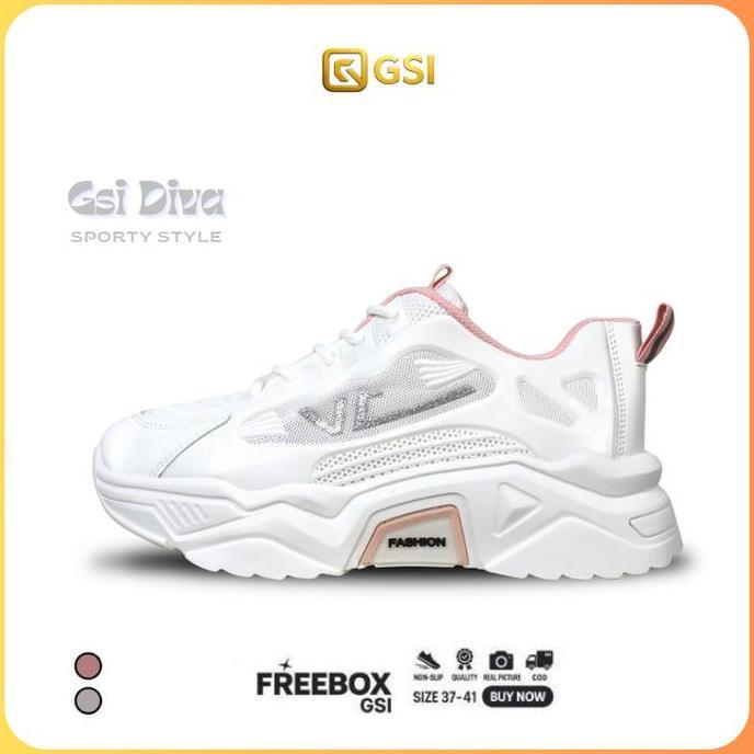 PREMIUM / Sepatu GSI - Dilse Sepatu Sneaker Wanita Sport Karet Sneakers Kasual Casual Olahraga Runni