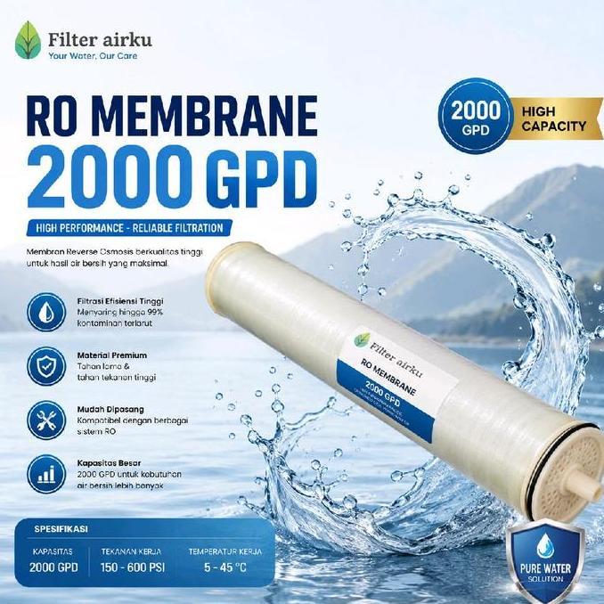 BEBAS ONGKIR - Membran RO 2000 GPD - Membran RO 4040