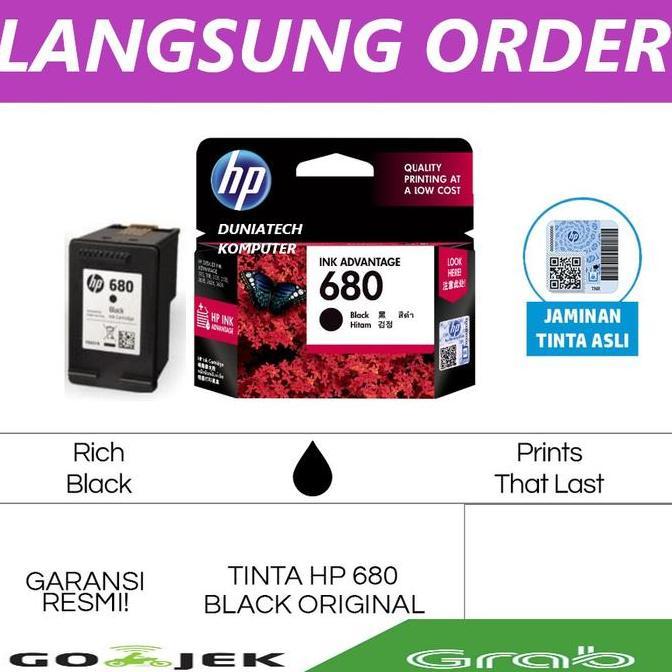 DB100 - TINTA HP ORIGINAL 680 BLACK