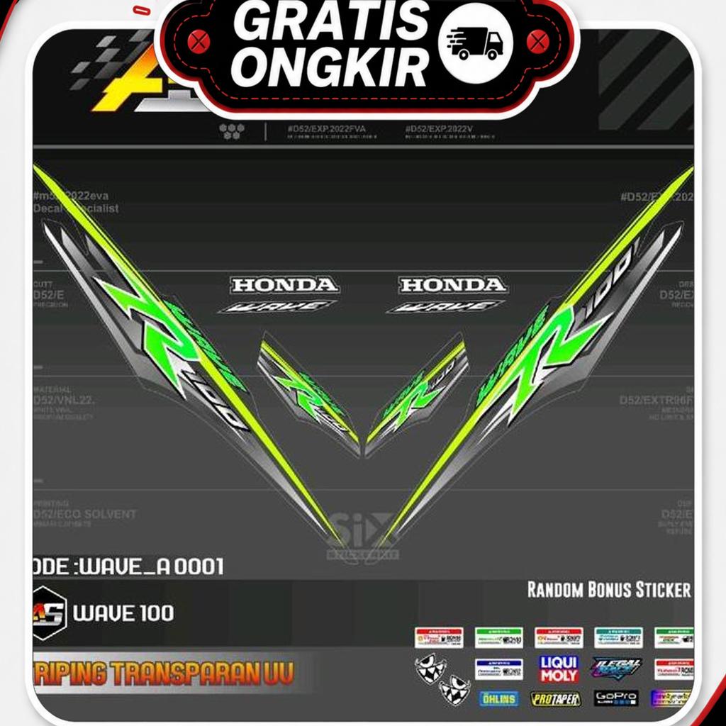 Striping Transparan Honda Supra Fit /Sticker Wave 110 Transparan