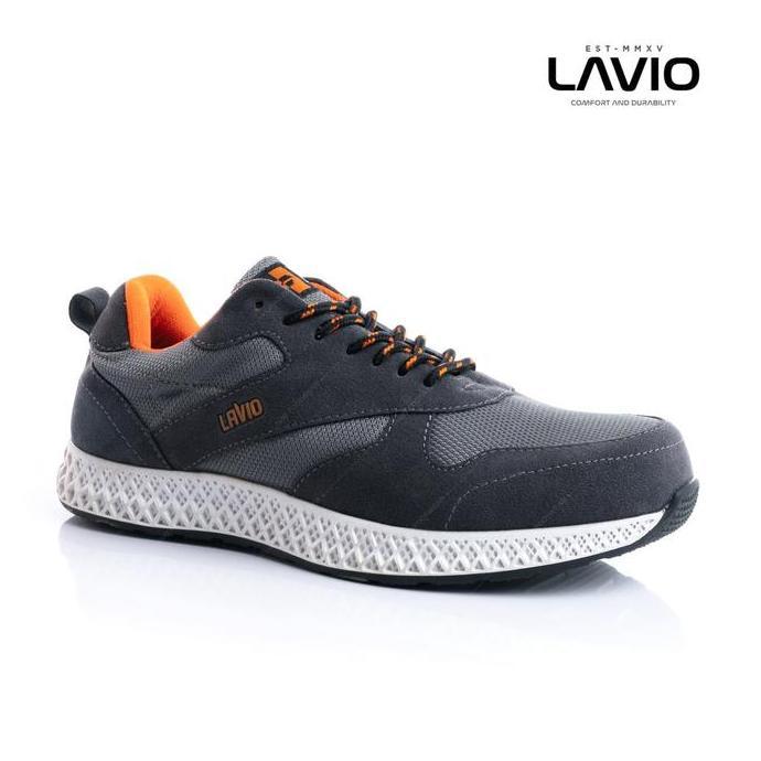 TERMURAH - Sepatu Safety Sport Terbaru Ujung Besi Lavio Alden Kerja Lapangan Septi Proyek Pria Karet