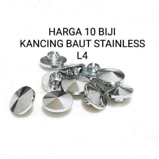 10 PCS KANCING BAUT STAINLESS L4 BAUT 8 TUTUP BAUT L STAINLESS TUTUP BAUT L4 STAINLESS TUTUP BAUT L 