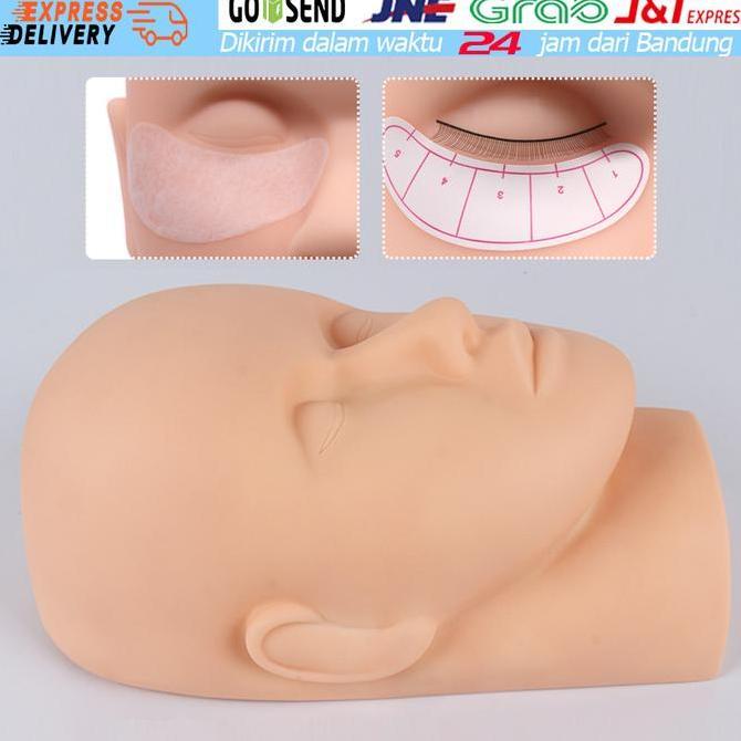 YUZABA Head Mannequin Head Silikon Manekin Kepala Untuk Eyelash Extension