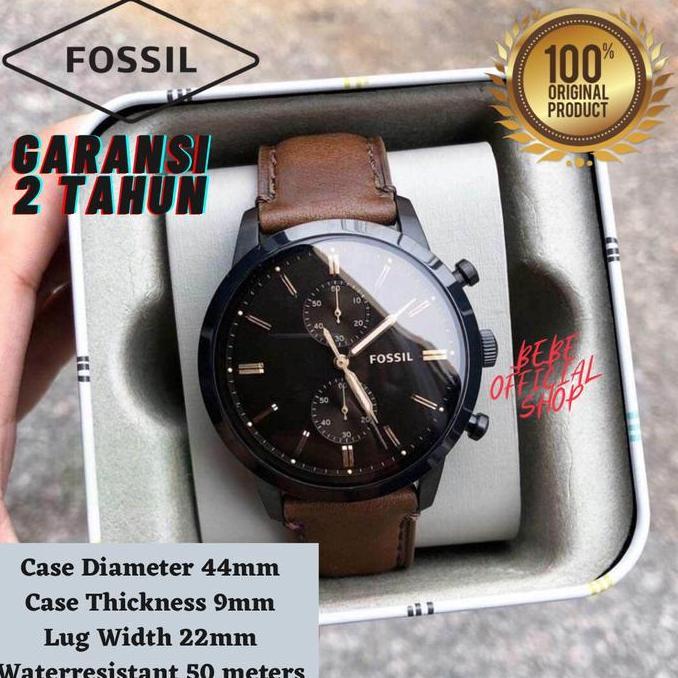 Best Seller [ORIGINAL] Jam Tangan Pria Fossil FS5437 Townsman Chronograph Brown Berkualitas 100% ori