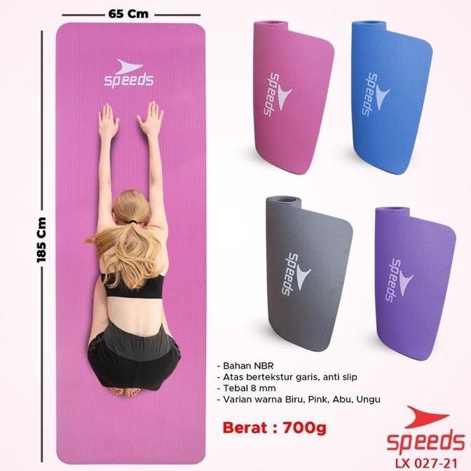 Cod Speeds Matras Yoga Nbr Yoga Mat Alas Olahraga Yoga Senam Lantai Karpet Tikar 027-21 Terlaris