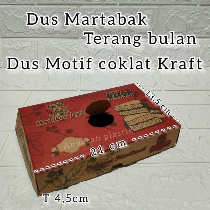 best produk] Dus Martabak Kraft Motif dan Dus Terang Bulan Kraft Motif Box makan motif  PER 10 PCS