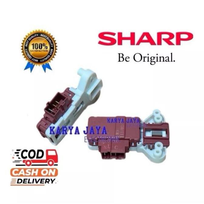 [ Sharp Es-Fl862 ]Door Lock Switch Pintu Mesin Cuci Sharp Front Loading Es-Fl862 Baru