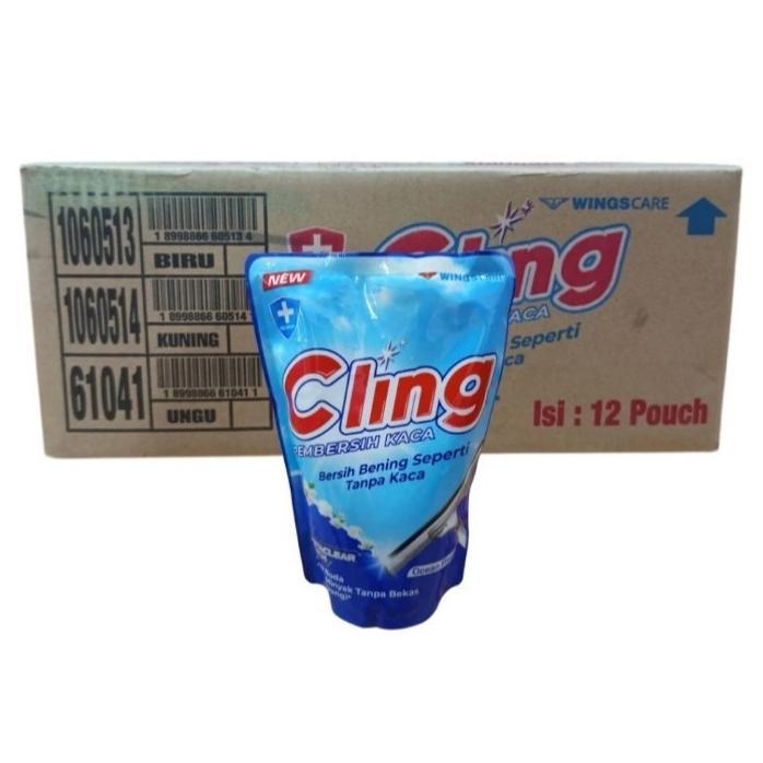 (1 Karton isi 12 pcs) Pembersih Kaca Cling Refill 400ml - Anti-Statik, Tanpa Bekas, Praktis Promo