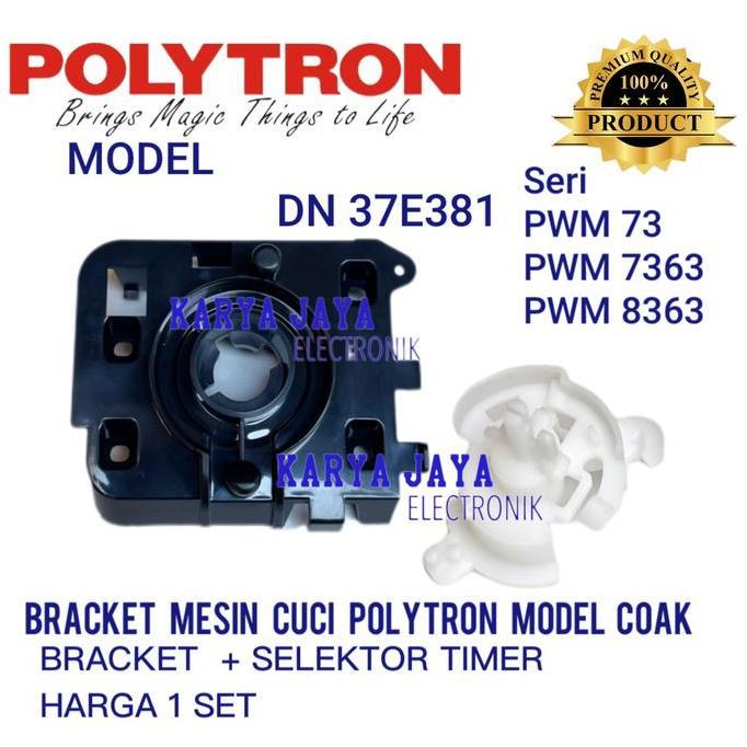 Bracket + Selector Pembuangan Air Mesin Cuci Polytron 2 Tabung Model Coak Dn 37E381 Seri Pwm 73 7363
