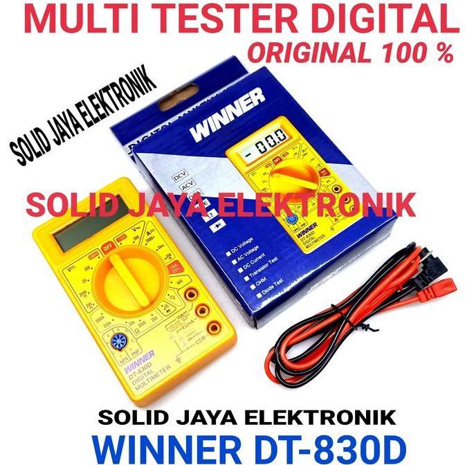 MULTI TESTER DIGITAL WINNER DT-830D MULTIMETER DT 830D 830 D ORIGINAL DISKON
