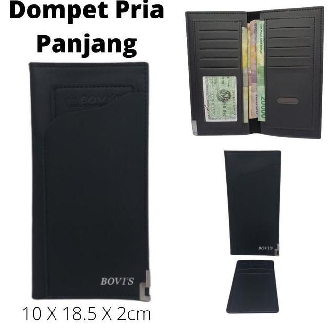 DN40 - Dompet Pria Dewasa Panjang Original Bovis Kulit PU Sintetis Model Keren Terbaru Kualitas Dist