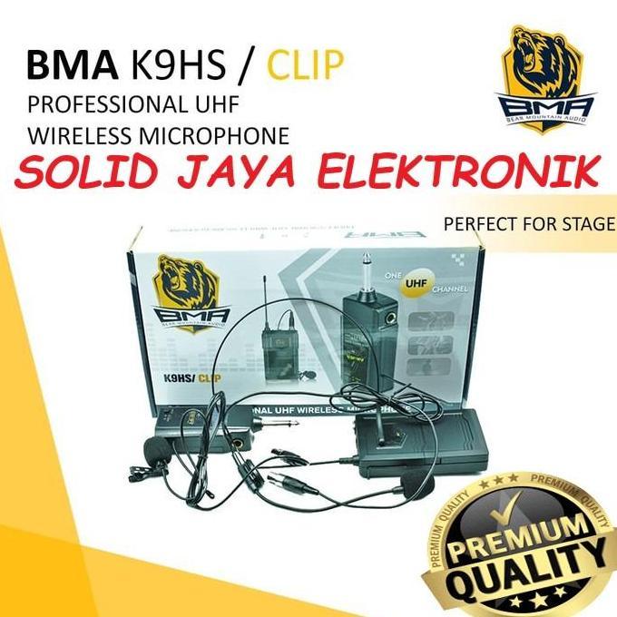 MICROPHONE MIC CLIP BMA K9HS KLIP JEPIT KANCING BANDO WIRELESS UHF MURAH