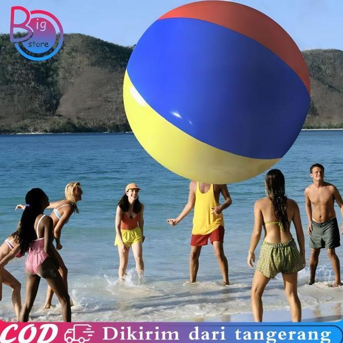 LEKCTROM Bola Pantai Jumbo Diameter 150cm Bola Pantai Tiup Bola Renang Pantai Bola Pantai Jumbo