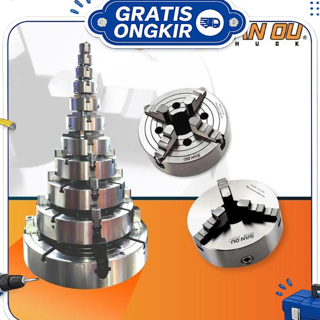 Chuck Bubut 5" 3 Jaw / Claw Bubut 3 Jaw / Catok Kepala Bubut 5 Inch