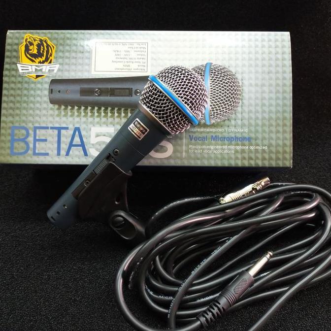 Microphone BMA Beta 58S Mic Kabel Vocal Beta 58 Microphone BMA ORI