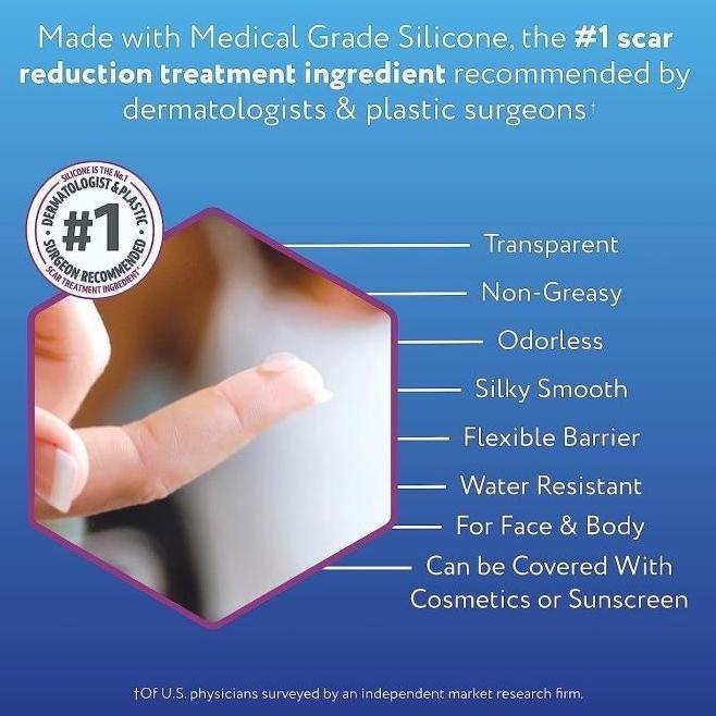 ScarAway Silicone Gel Scar Diminishing Gel Bekas Keloid Surgery Burns ori