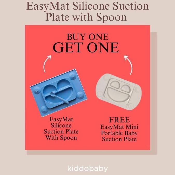 EASYMAT SILICONE SUCTION PLATE WITH SPOON