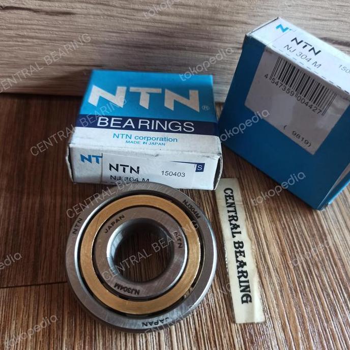 BEARING NJ304 NJ 304 IKATAN KUNINGAN MODEL BUSHING COPOT SEBELAH NTN FREE ONGKIR