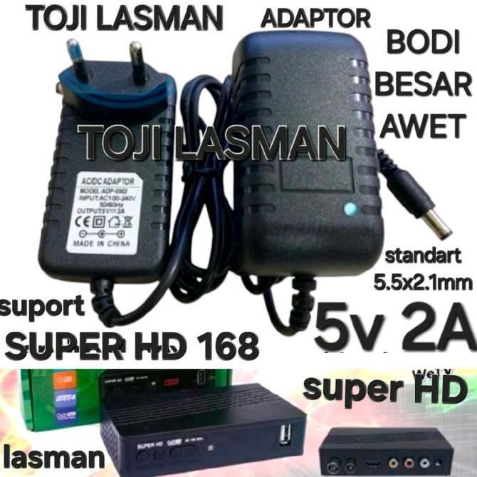 ( ADAPTOR STB SET TOP BOX BOK 5V 2A ) ADAPTER  COLOKAN PSU TRAVO POWER SUPPLY SUPER HD 168  ANDROID 