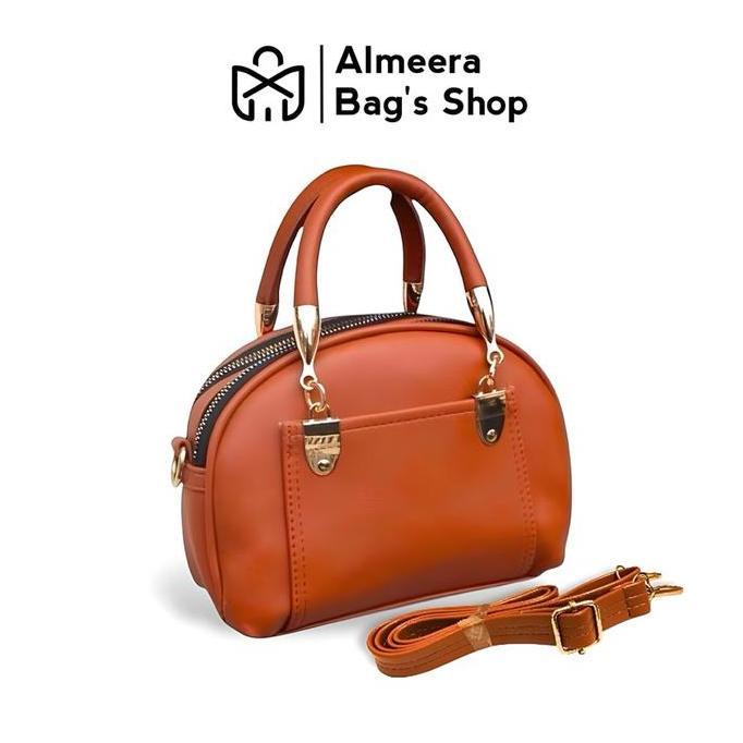 DI11 - Almeera Bag - Alma Mini Polos TAS SELEMPANG FASHION 2RUANG TALI TENTENG BESI TERBARU SIMPE EL