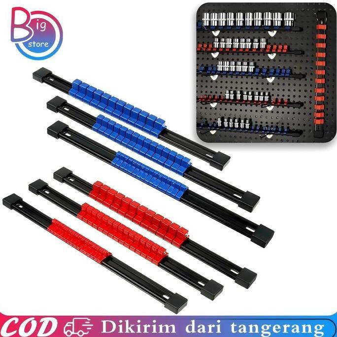 MUVAC Isi 6pcs/Set Tempat Socket Socket Holder Tools Socket Rail Dudukan Socket Mata Kunci Sok Sock 