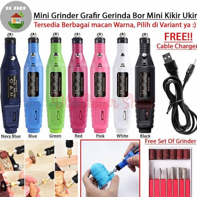 IDHIAYI Mesin Mini Grinder Grafir Bor Gerinda Kikir Ukir Gerinda Mini Portable