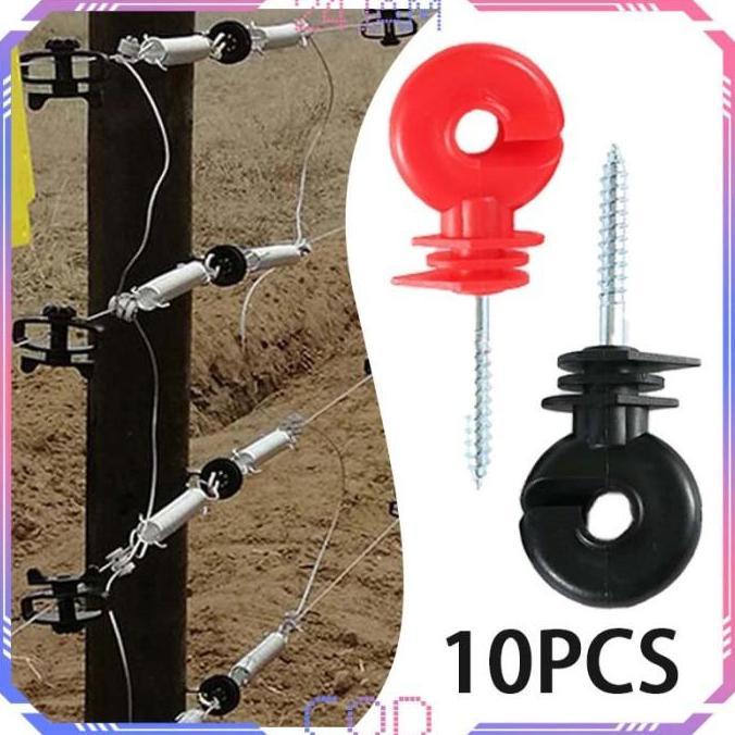 QYUISHOP 10pcs Pagar Listrik Insulator Kabel Listrik Insulator Pagar Listrik Ring Insulator Pagar