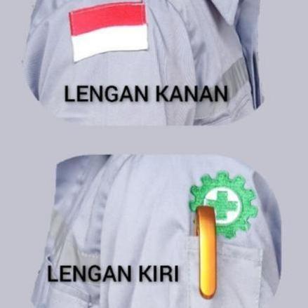 Kemeja Safety / kemeja PDL bahan American Drill Lengan Panjang