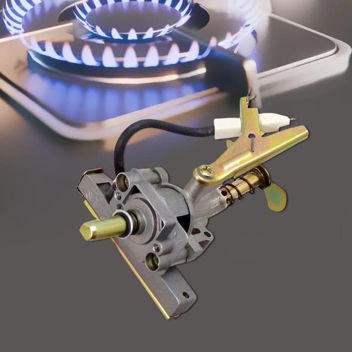 EYAMUY Mesin Pemantik Gas Single Valve untuk Kompor Sparepart Pengganti Kompor Gas LPG Mudah Dipasan