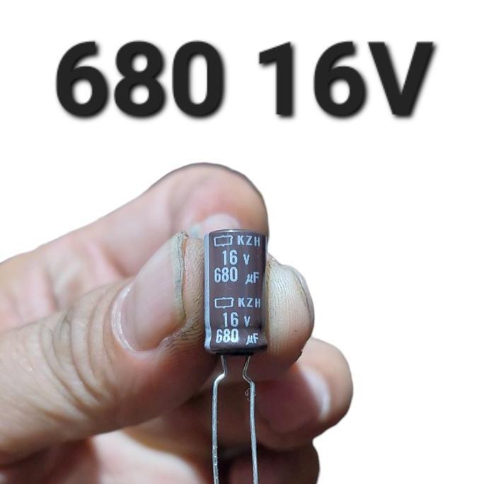 ( 680UF 16V ) 680 UF 16V 680MIKRO 680MICRO 16 V VOLT ELKO ELCO 680MF LT99
